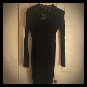 Sexy black outing dress